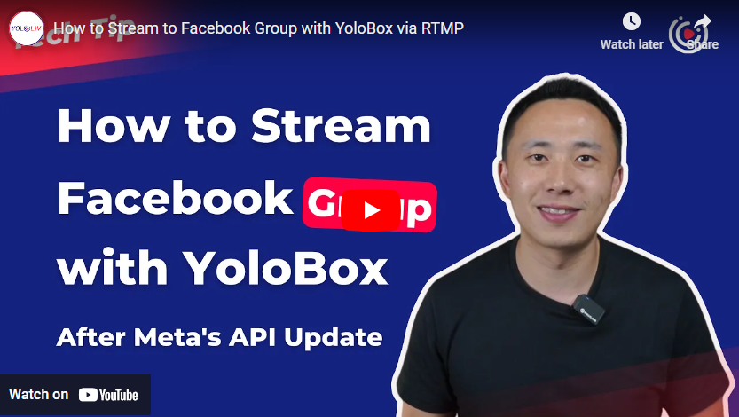 YoloBox Tutorial: Streaming to Facebook Groups via RTMP