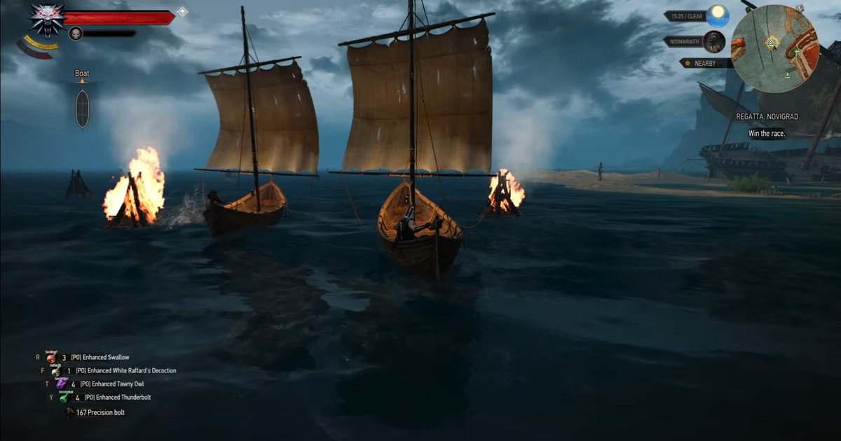 You can now play The Witcher 3’s cut boat races thanks to modders