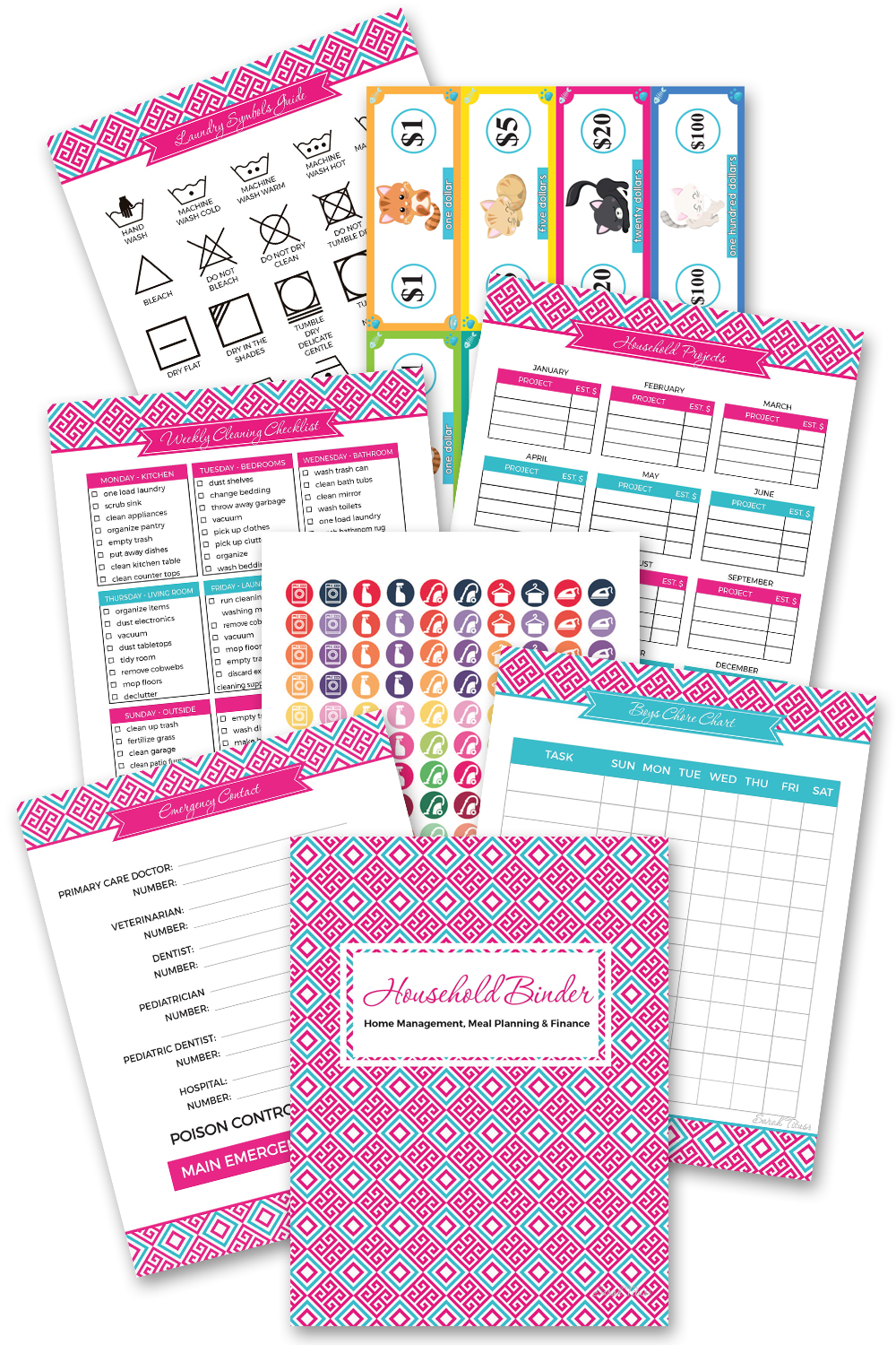 Household Binder Printables {110+ Pages}