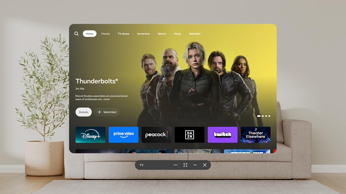 Meta Horizon TV is an entertainment hub for VR headsets