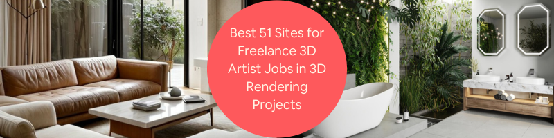 Best 51 Sites for Freelance 3D Artist Jobs in 3D Rendering Projects and Remote Visualization Work