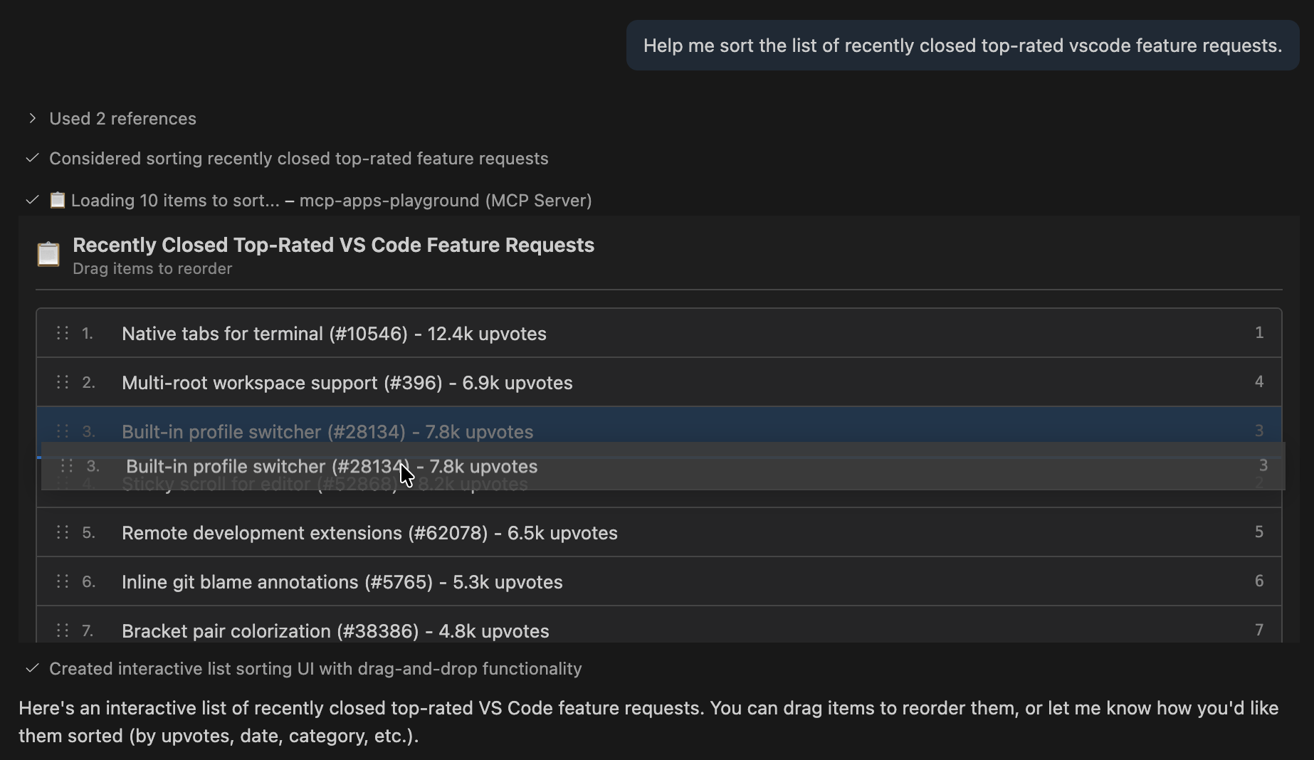 MCP Apps Support in VS Code