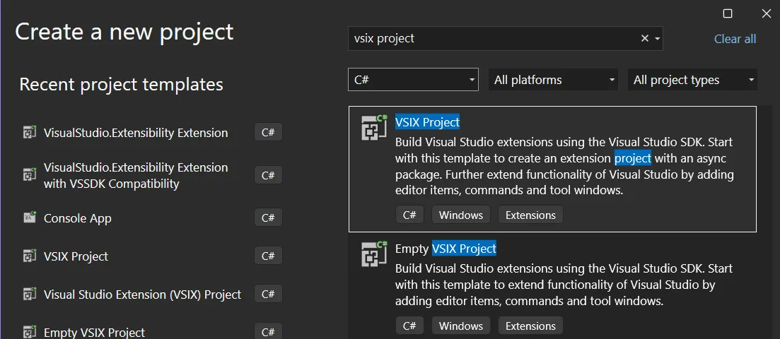 SDK-Style Support for Extension Projects