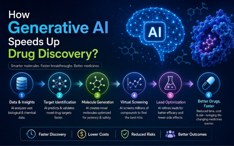 How Generative AI Speeds Up Drug Discovery And Development?